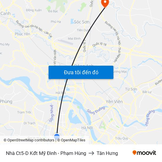 Nhà Ct5-D Kđt Mỹ Đình - Phạm Hùng to Tân Hưng map
