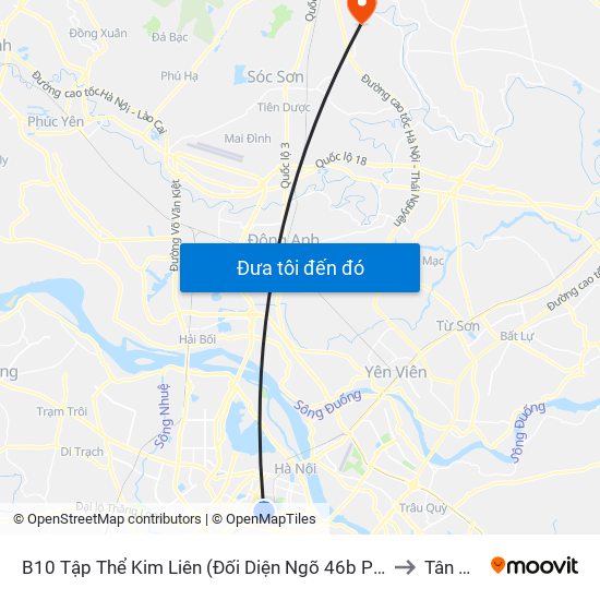 B10 Tập Thể Kim Liên (Đối Diện Ngõ 46b Phạm Ngọc Thạch) to Tân Hưng map