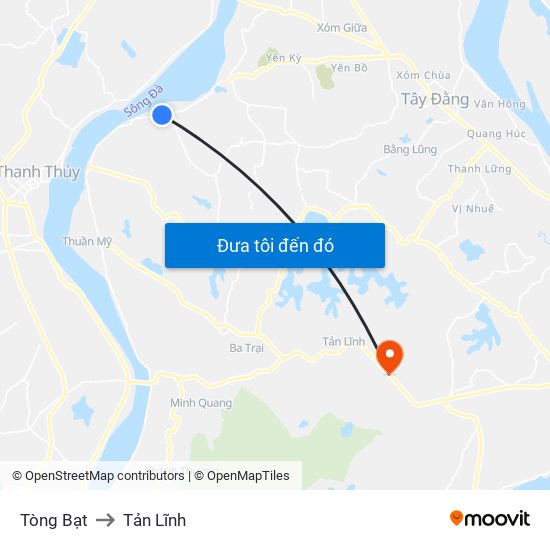 Tòng Bạt to Tản Lĩnh map