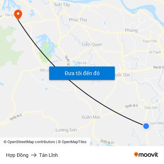 Hợp Đồng to Tản Lĩnh map