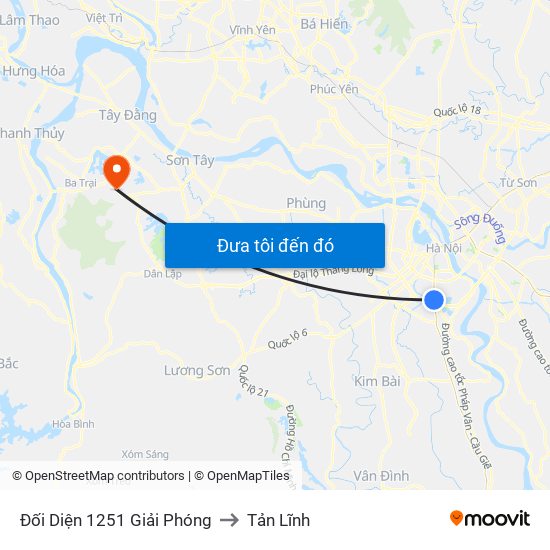 Đối Diện 1251 Giải Phóng to Tản Lĩnh map