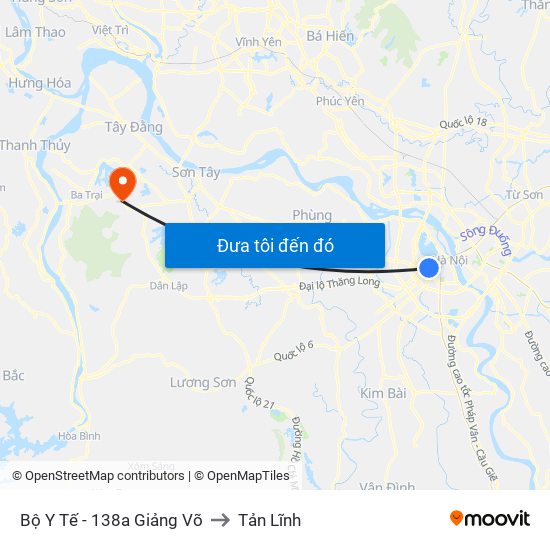 Bộ Y Tế - 138a Giảng Võ to Tản Lĩnh map