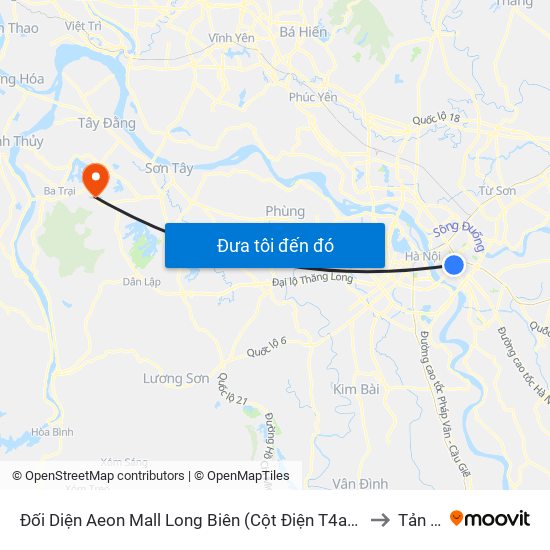 Đối Diện Aeon Mall Long Biên (Cột Điện T4a/2a-B Đường Cổ Linh) to Tản Lĩnh map