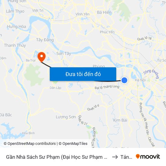 Gần Nhà Sách Sư Phạm (Đại Học Sư Phạm Hà Nội) - 136 Xuân Thủy to Tản Lĩnh map