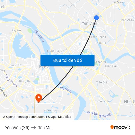Yên Viên (Xã) to Tân Mai map