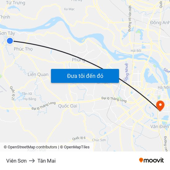 Viên Sơn to Tân Mai map