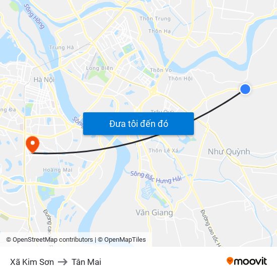 Xã Kim Sơn to Tân Mai map