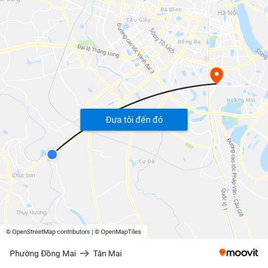 Phường Đồng Mai to Tân Mai map