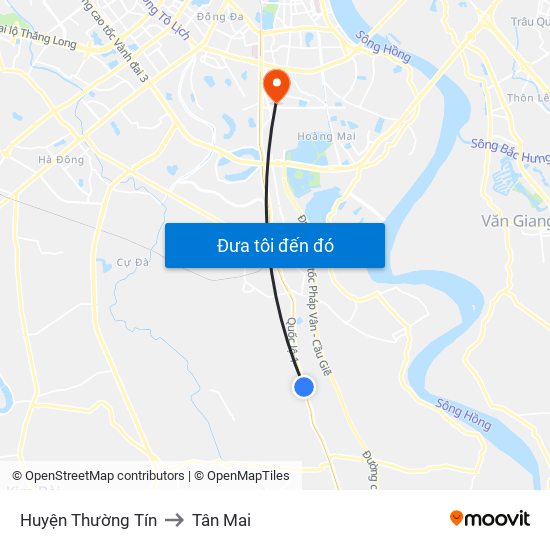 Huyện Thường Tín to Tân Mai map