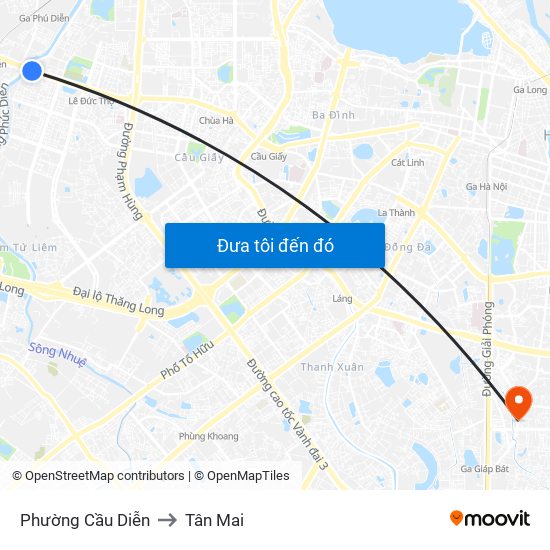 Phường Cầu Diễn to Tân Mai map