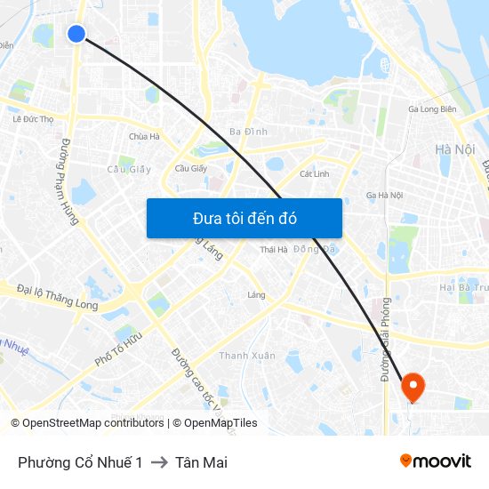 Phường Cổ Nhuế 1 to Tân Mai map