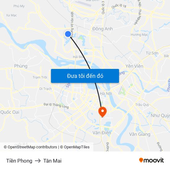 Tiền Phong to Tân Mai map