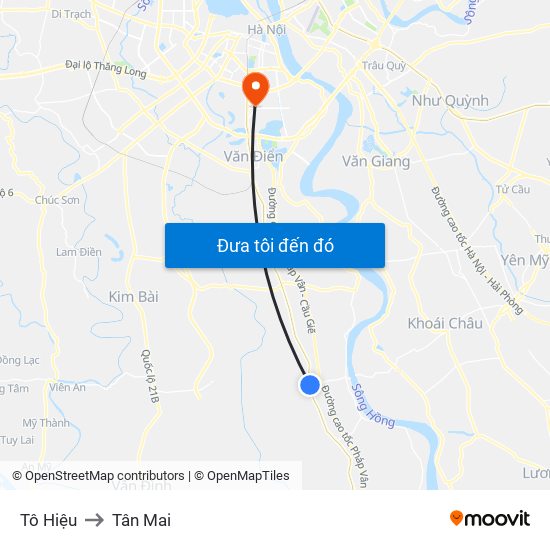 Tô Hiệu to Tân Mai map