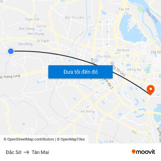 Đắc Sở to Tân Mai map