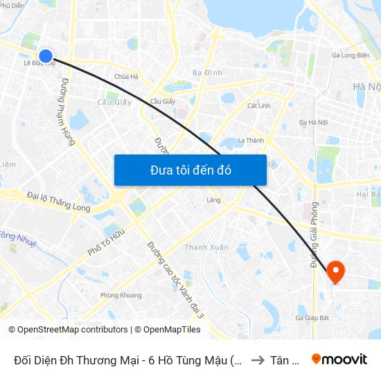 Đối Diện Đh Thương Mại - 6 Hồ Tùng Mậu (Cột Sau) to Tân Mai map