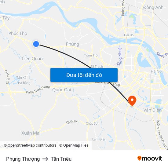 Phụng Thượng to Tân Triều map