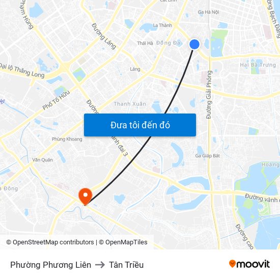 Phường Phương Liên to Tân Triều map