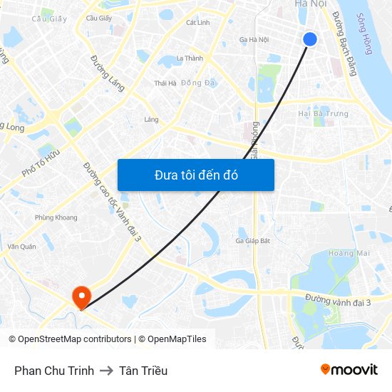 Phan Chu Trinh to Tân Triều map