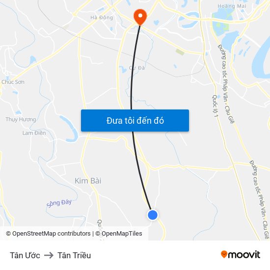 Tân Ước to Tân Triều map