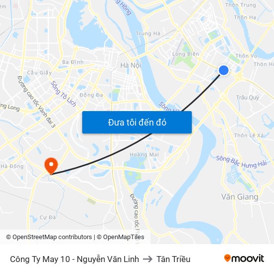 Công Ty May 10 - Nguyễn Văn Linh to Tân Triều map