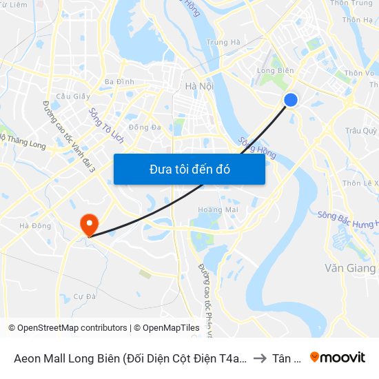 Aeon Mall Long Biên (Đối Diện Cột Điện T4a/2a-B Đường Cổ Linh) to Tân Triều map