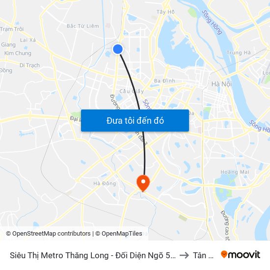 Siêu Thị Metro Thăng Long - Đối Diện Ngõ 599 Phạm Văn Đồng to Tân Triều map