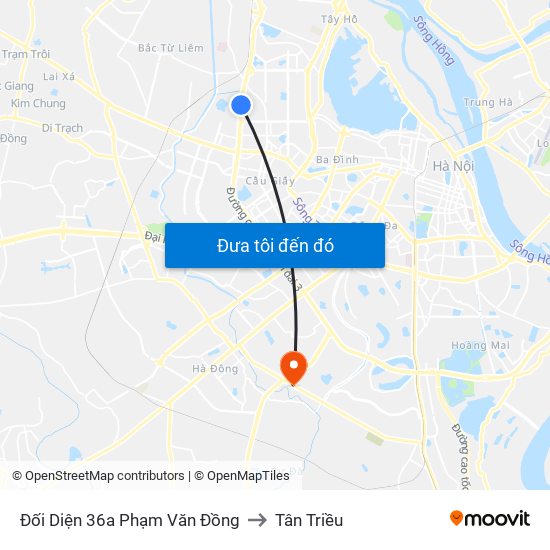 Đối Diện 36a Phạm Văn Đồng to Tân Triều map