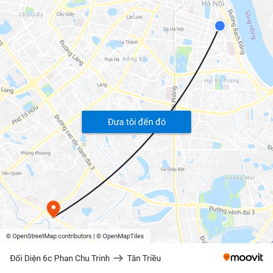 Đối Diện 6c Phan Chu Trinh to Tân Triều map