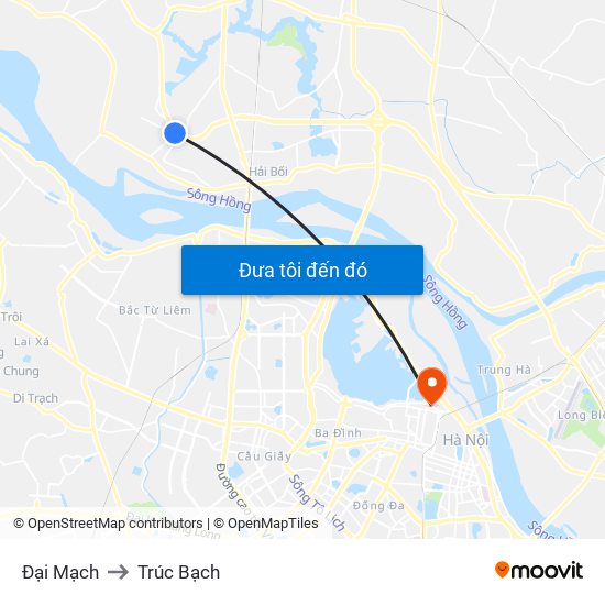 Đại Mạch to Trúc Bạch map