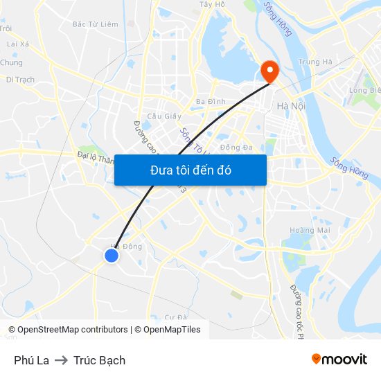 Phú La to Trúc Bạch map