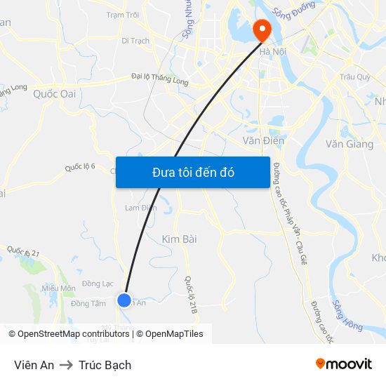 Viên An to Trúc Bạch map