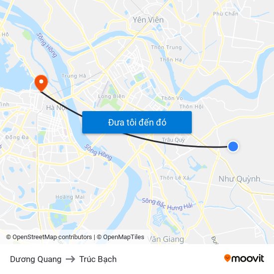 Dương Quang to Trúc Bạch map