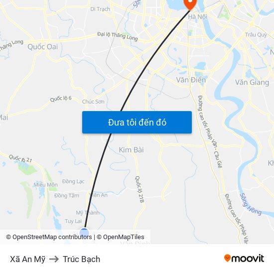 Xã An Mỹ to Trúc Bạch map