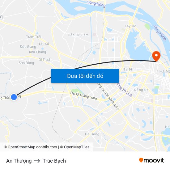 An Thượng to Trúc Bạch map