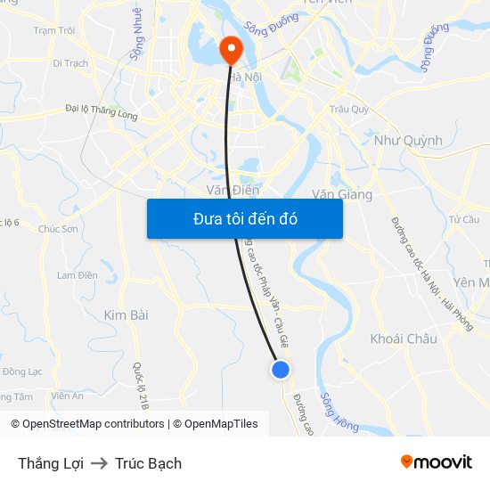 Thắng Lợi to Trúc Bạch map