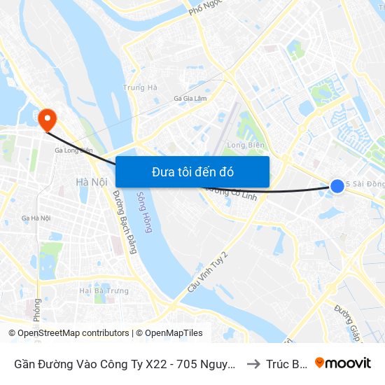 Gần Đường Vào Công Ty X22 - 705 Nguyễn Văn Linh to Trúc Bạch map