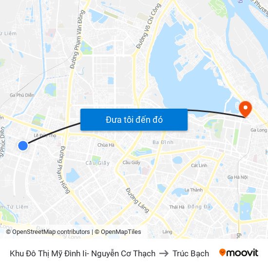 Khu Đô Thị Mỹ Đình Ii- Nguyễn Cơ Thạch to Trúc Bạch map