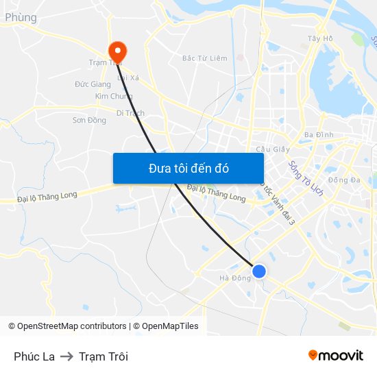 Phúc La to Trạm Trôi map