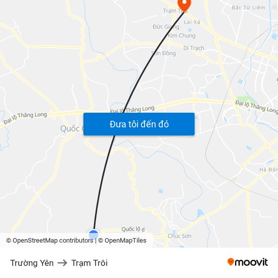 Trường Yên to Trạm Trôi map