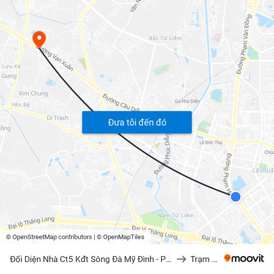 Đối Diện Nhà Ct5 Kđt Sông Đà Mỹ Đình - Phạm Hùng to Trạm Trôi map