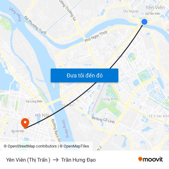 Yên Viên (Thị Trấn ) to Trần Hưng Đạo map