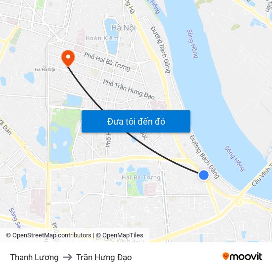 Thanh Lương to Trần Hưng Đạo map