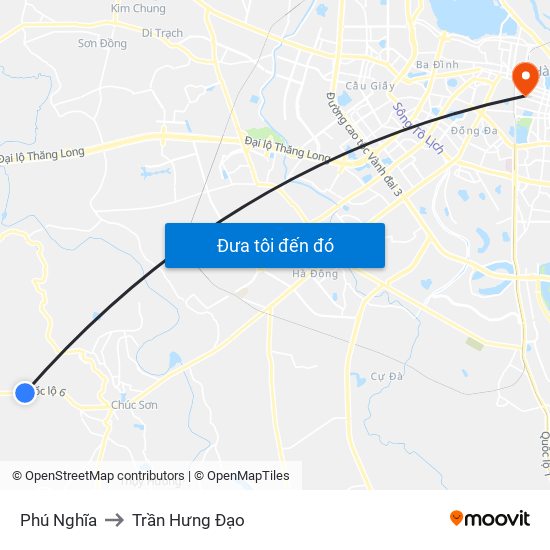 Phú Nghĩa to Trần Hưng Đạo map