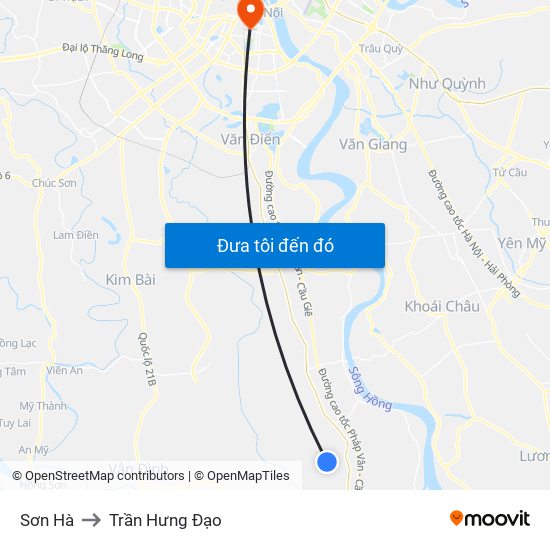 Sơn Hà to Trần Hưng Đạo map
