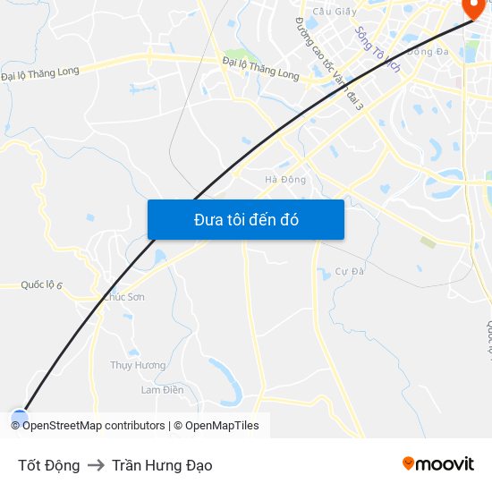 Tốt Động to Trần Hưng Đạo map