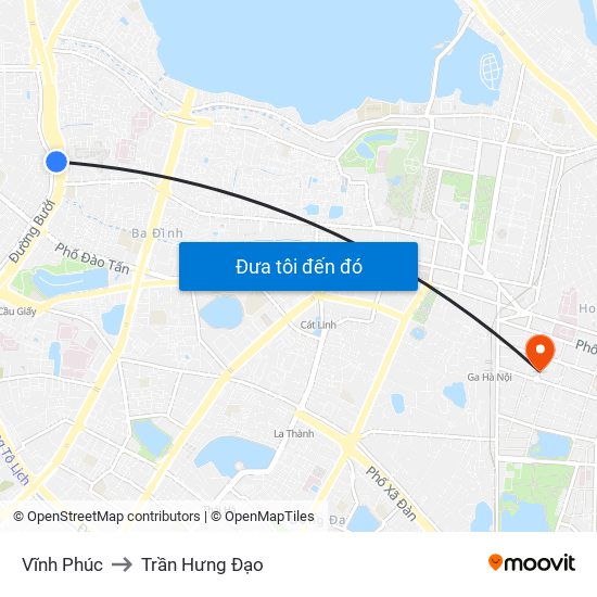 Vĩnh Phúc to Trần Hưng Đạo map