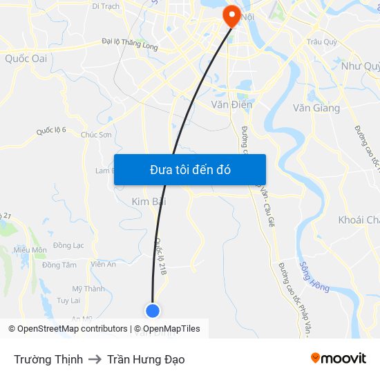 Trường Thịnh to Trần Hưng Đạo map