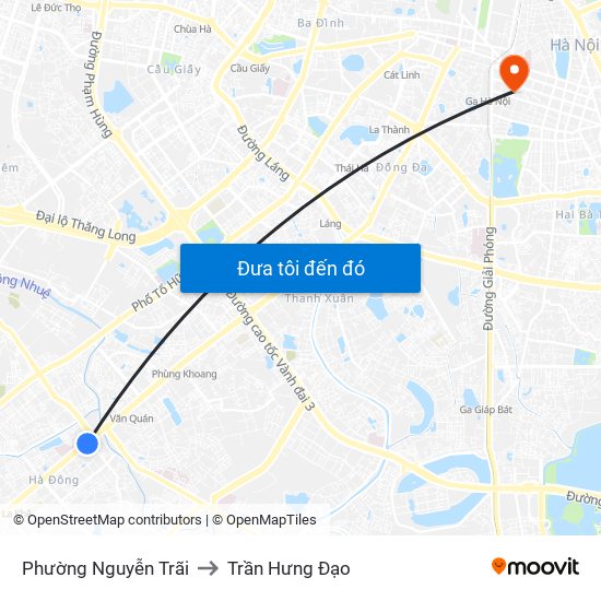 Phường Nguyễn Trãi to Trần Hưng Đạo map