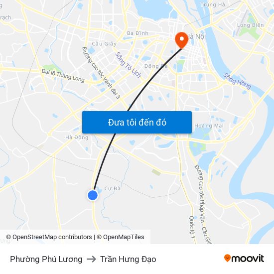 Phường Phú Lương to Trần Hưng Đạo map