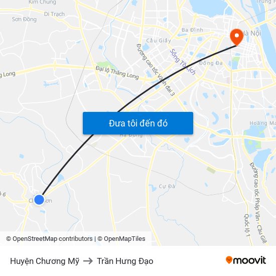 Huyện Chương Mỹ to Trần Hưng Đạo map